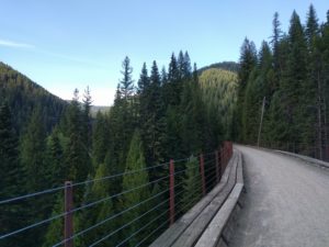 Mountains and Trees on the Hiawatha Bike Trail in Idaho