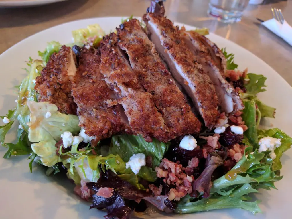 Pecan-Crusted Chicken Salad at Trinity at City Beach in Sandpoint